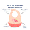Waterproof Silicone Baby Bib with Crumb Catcher Pocket