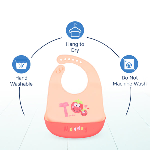 BPA-free food catcher bib for infants and toddlers