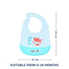 Waterproof Silicone Baby Bib with Crumb Catcher Pocket