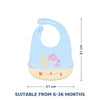Waterproof Silicone Baby Bib with Crumb Catcher Pocket