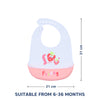 Waterproof Silicone Baby Bib with Crumb Catcher Pocket