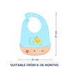 Waterproof Silicone Baby Bib with Crumb Catcher Pocket