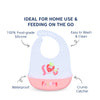Waterproof Silicone Baby Bib with Crumb Catcher Pocket