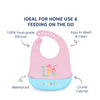 Waterproof Silicone Baby Bib with Crumb Catcher Pocket