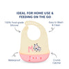 Waterproof Silicone Baby Bib with Crumb Catcher Pocket