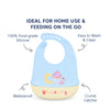 Waterproof Silicone Baby Bib with Crumb Catcher Pocket