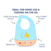 Waterproof Silicone Baby Bib with Crumb Catcher Pocket