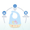 Waterproof Silicone Baby Bib with Crumb Catcher Pocket