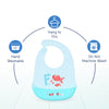 Waterproof Silicone Baby Bib with Crumb Catcher Pocket