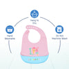 Waterproof Silicone Baby Bib with Crumb Catcher Pocket