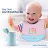 Waterproof Silicone Baby Bib with Crumb Catcher Pocket