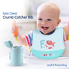 Waterproof Silicone Baby Bib with Crumb Catcher Pocket
