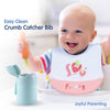 Waterproof Silicone Baby Bib with Crumb Catcher Pocket