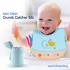 Waterproof Silicone Baby Bib with Crumb Catcher Pocket