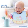 Waterproof Silicone Baby Bib with Crumb Catcher Pocket