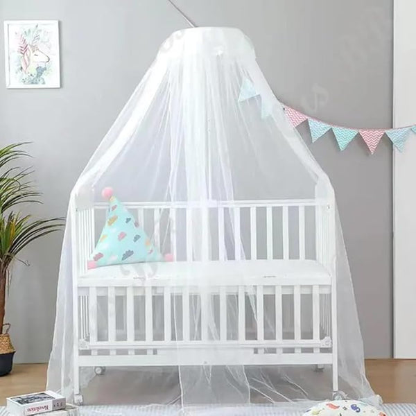 Baby Crib Mosquito Net, Nursery Hanging Mesh Net - White