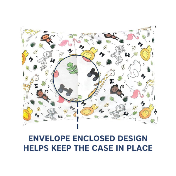 Soft & Breathable Premium Cotton Toddler Pillow with Pillowcase