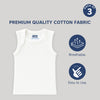 Baby Envelope Neck Sleeveless Solid Patterned Vest – Pack of 3
