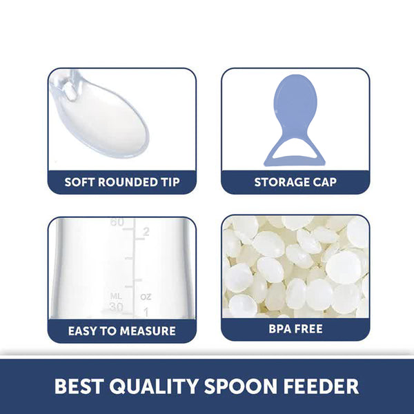 Soft silicone spoon food feeder for babies