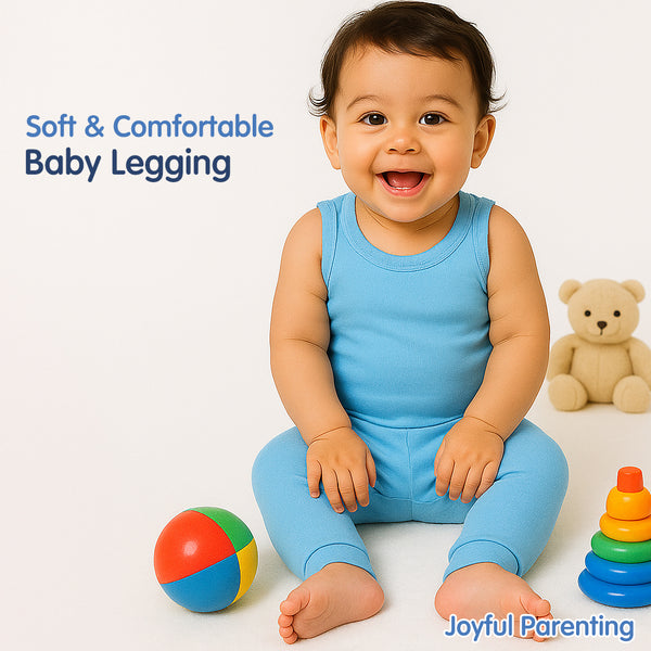 HOPOP baby cotton pajama pants pack of 3 in multicolor