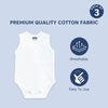Baby Cotton Round Neck Sleeveless Romper -Pack of 3