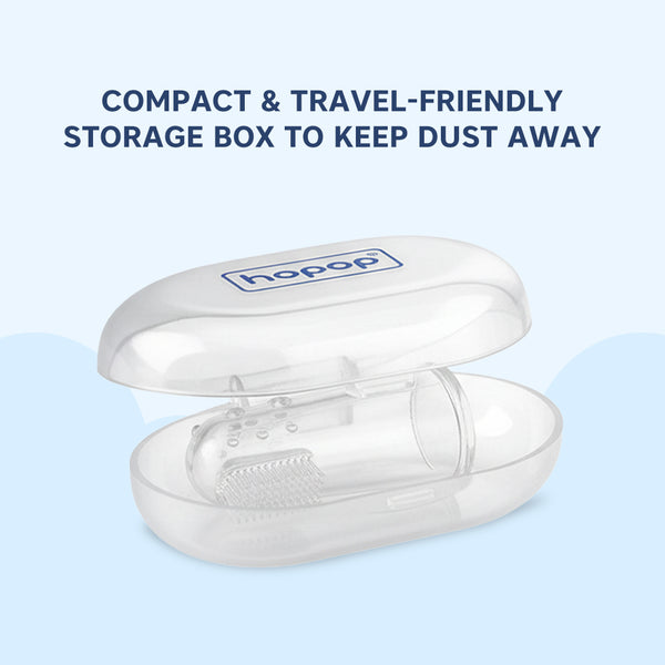 Silicone Baby Finger Toothbrush with Case - Pack of 2