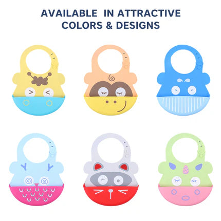 BPA-free food catcher bib for infants and toddlers