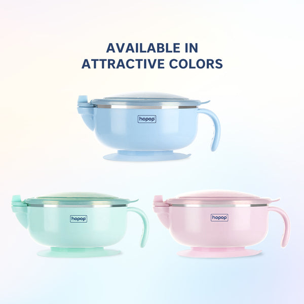 Baby Stainless Steel Bowl with Lid & Suction Base
