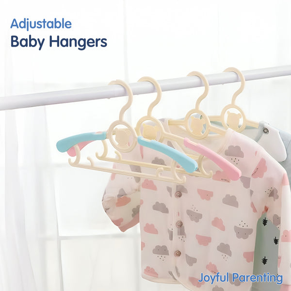 Adjustable Anti-Slip Hangers for Baby & Kids Clothes – Pack of 12