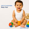 Baby Round Neck Sleeveless Cotton Vest – Pack of 3