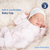 Soft & Comfortable Cotton Baby Caps - Pack of 3 ( White)