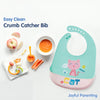 Easy Clean Crumb Food Catcher Silicone Bib