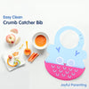 Easy Clean Crumb Catcher Silicone Bib