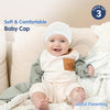 Soft & Comfortable Cotton Baby Caps - Pack of 3 ( White)