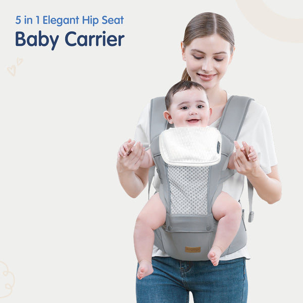 5 in 1 Elegant Hip Seat Baby Carrier for Comfortable Every Journey