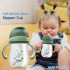 Soft Silicone Straw Sipper Cup -240 ml - hopop.in