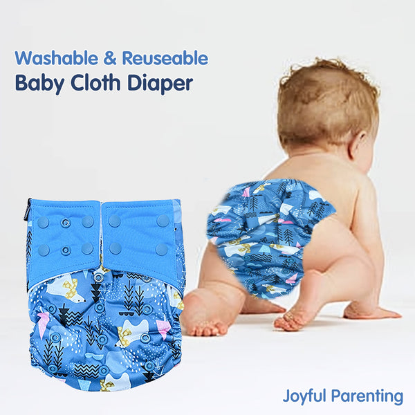 Eco-Friendly Baby Cloth Diaper, Washable and Reusable – Set of 2
