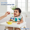 Easy-Clean Waterproof Crumb Catcher Baby Bib