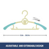 Plastic baby hangers with non-slip grip for infants and toddlers