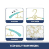 Durable, adjustable hangers for baby wardrobes