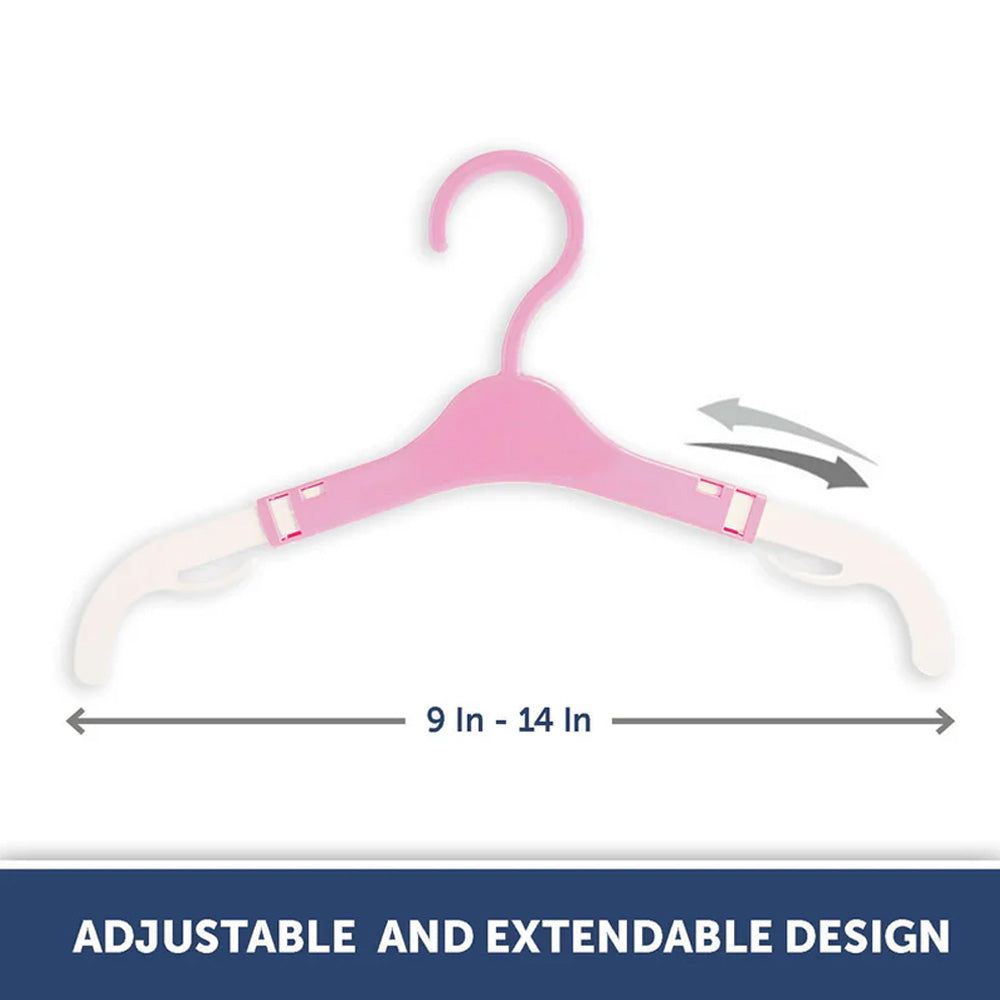 Adjustable Anti-Slip Baby Clothes Hangers – 12 Pack