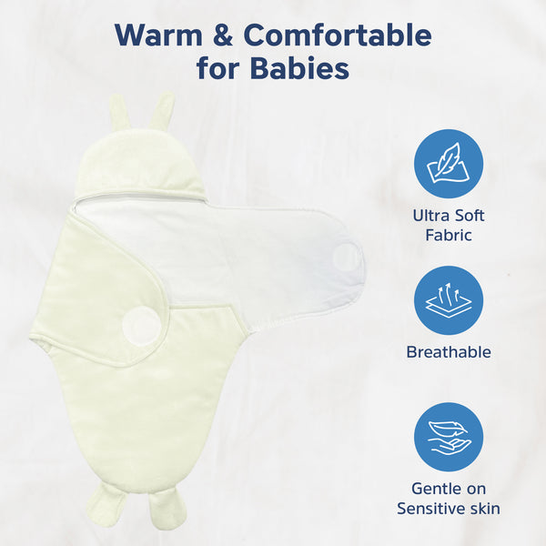 Hopop Baby Soft Fleece Hooded Wrapper Blanket