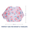 Waterproof Long Sleeve Baby Bib with Crumb Catcher Pocket