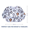 Waterproof Long Sleeve Baby Bib with Crumb Catcher Pocket
