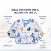 Waterproof Long Sleeve Baby Bib with Crumb Catcher Pocket