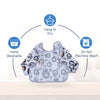 Waterproof Long Sleeve Baby Bib with Crumb Catcher Pocket
