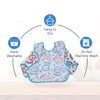 Waterproof Long Sleeve Baby Bib with Crumb Catcher Pocket
