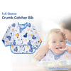 Waterproof Long Sleeve Baby Bib with Crumb Catcher Pocket