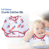 Waterproof Long Sleeve Baby Bib with Crumb Catcher Pocket