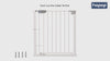 Auto-close baby safety gate for stairs and doorways 75x85 cm